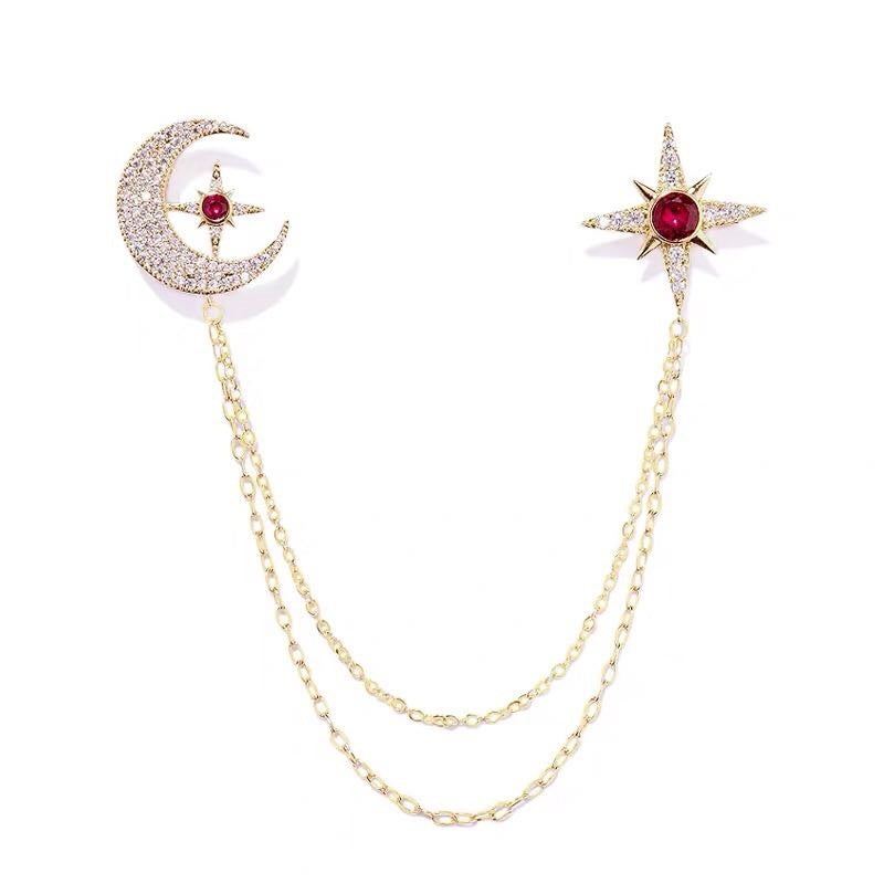 Durable electroplated star brooch