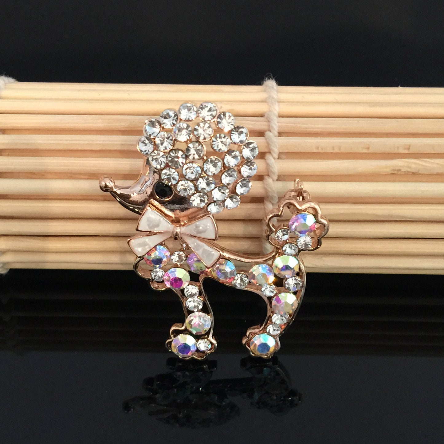 Cute Dog Brooch with Bow Style - Image 4