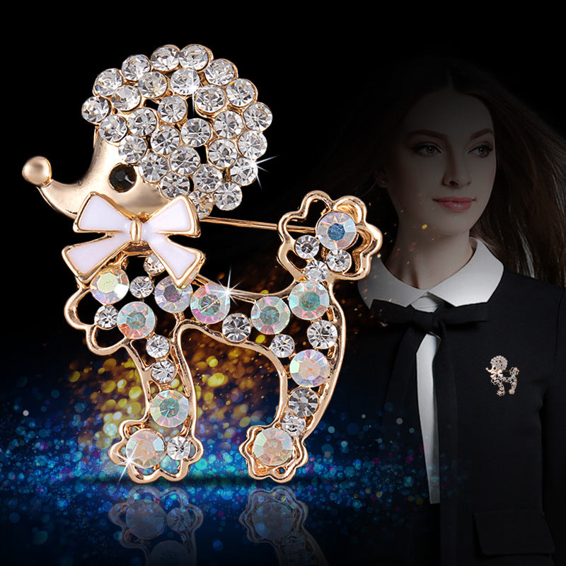 Cute Dog Brooch with Bow Style - Image 4