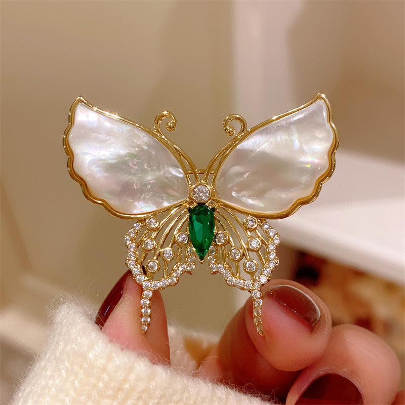 Stylish Butterfly Brooch on White Background - Image 6