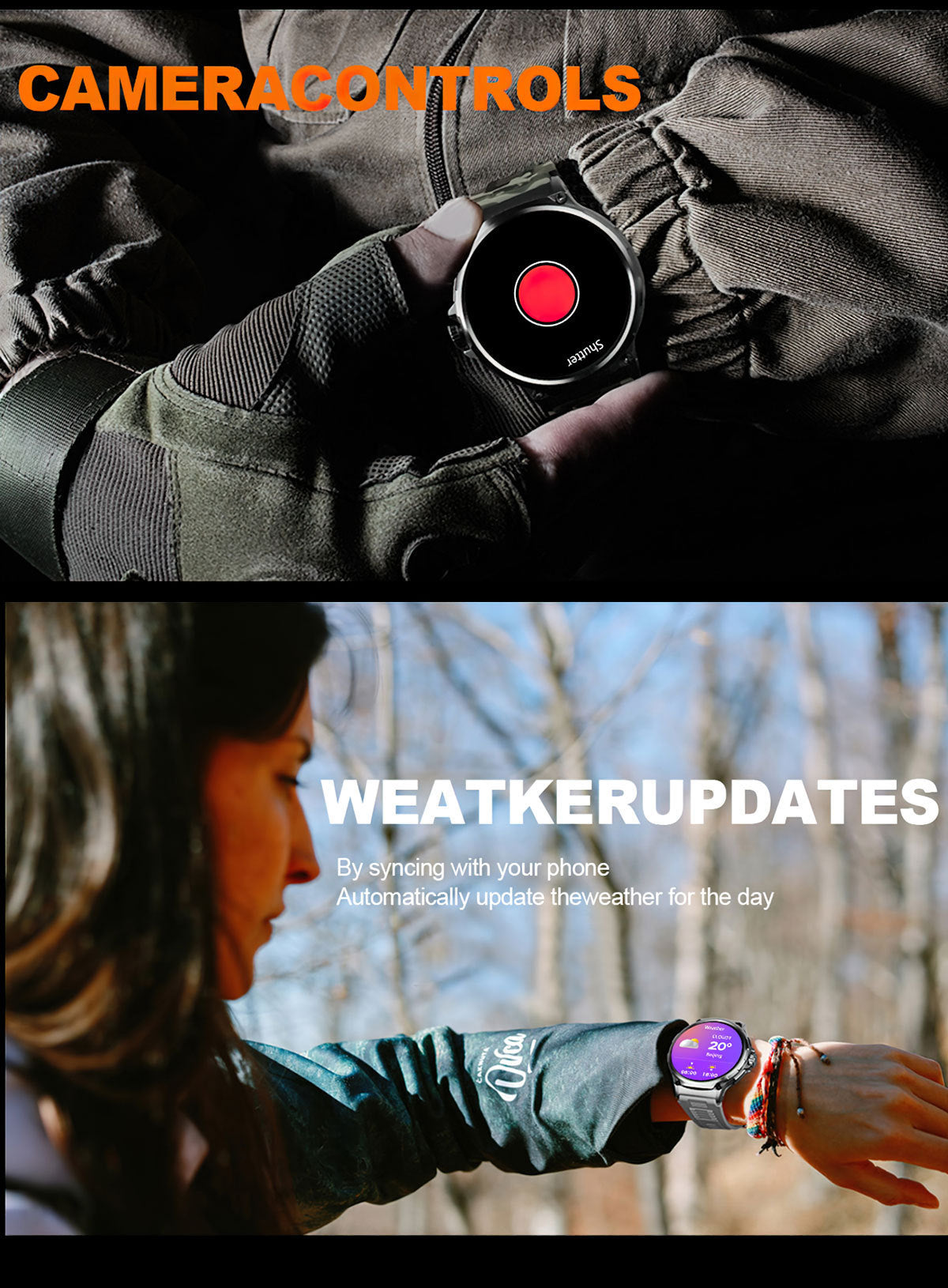 V69 Smartwatch in water-resistant setting