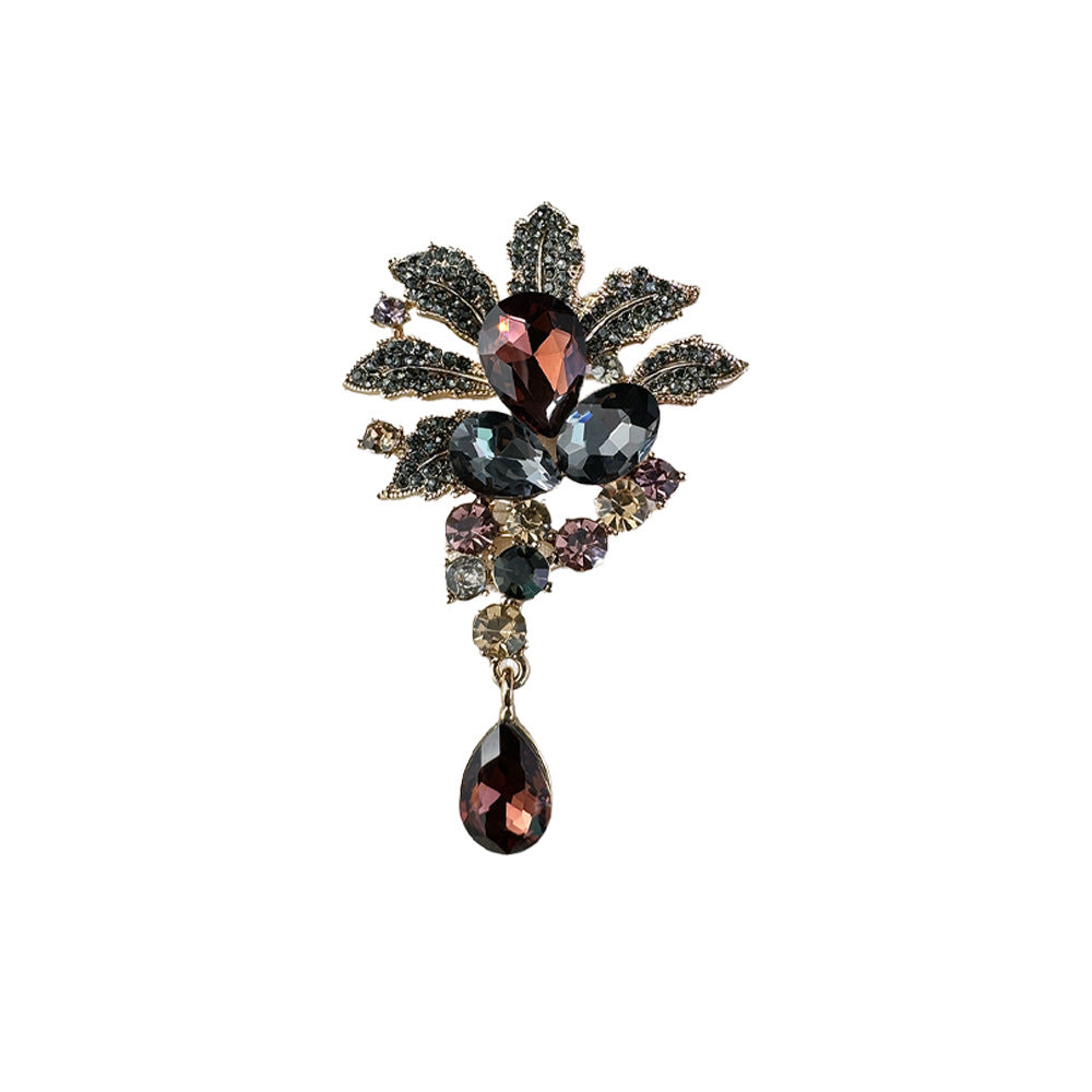 Colorful Zircon Flower Brooch Image 3