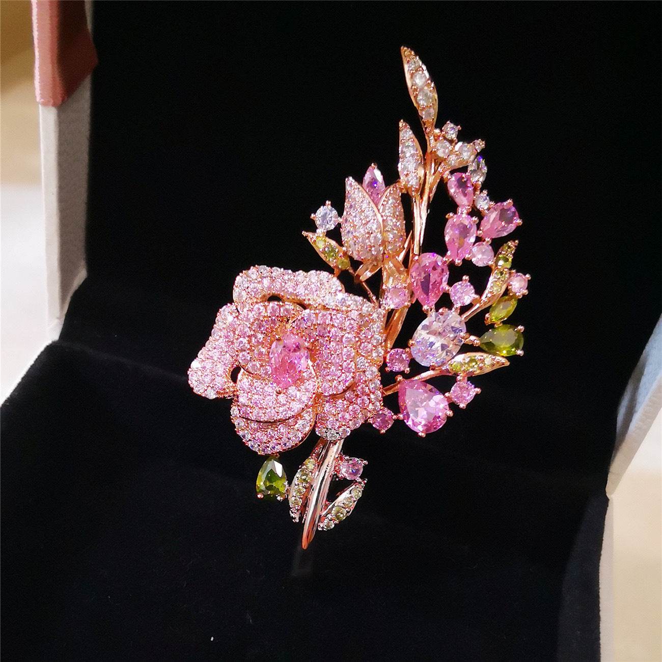 Elegant brooch pinned on clothing