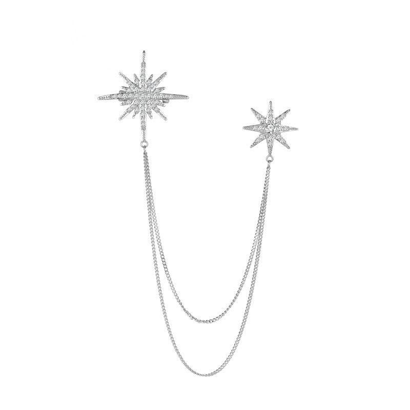 Durable electroplated star brooch