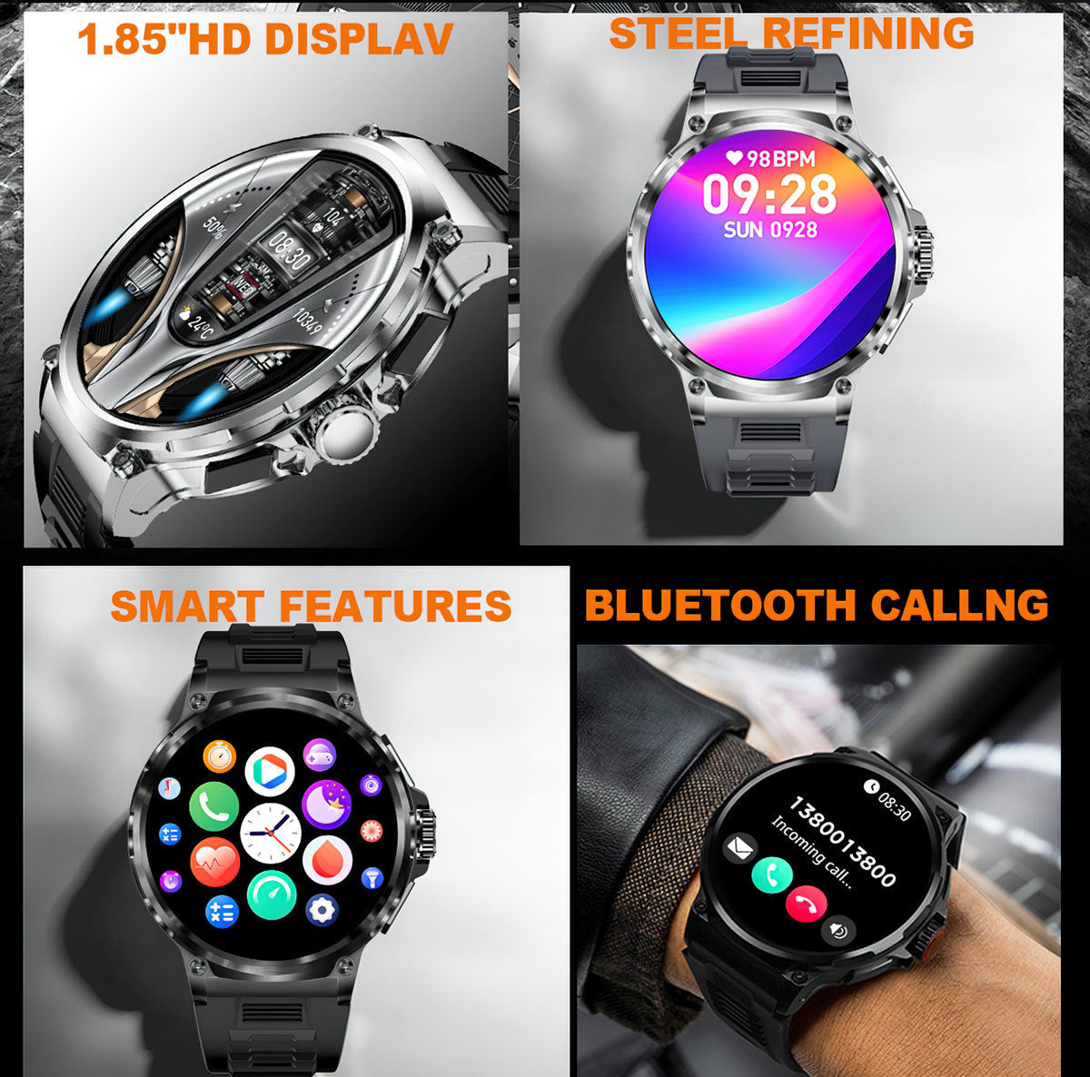 V69 Smartwatch lifestyle image with user