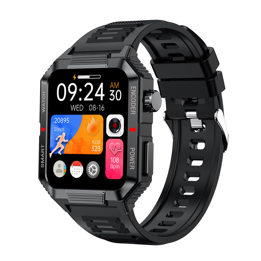 Close-up of smartwatch with touchscreen