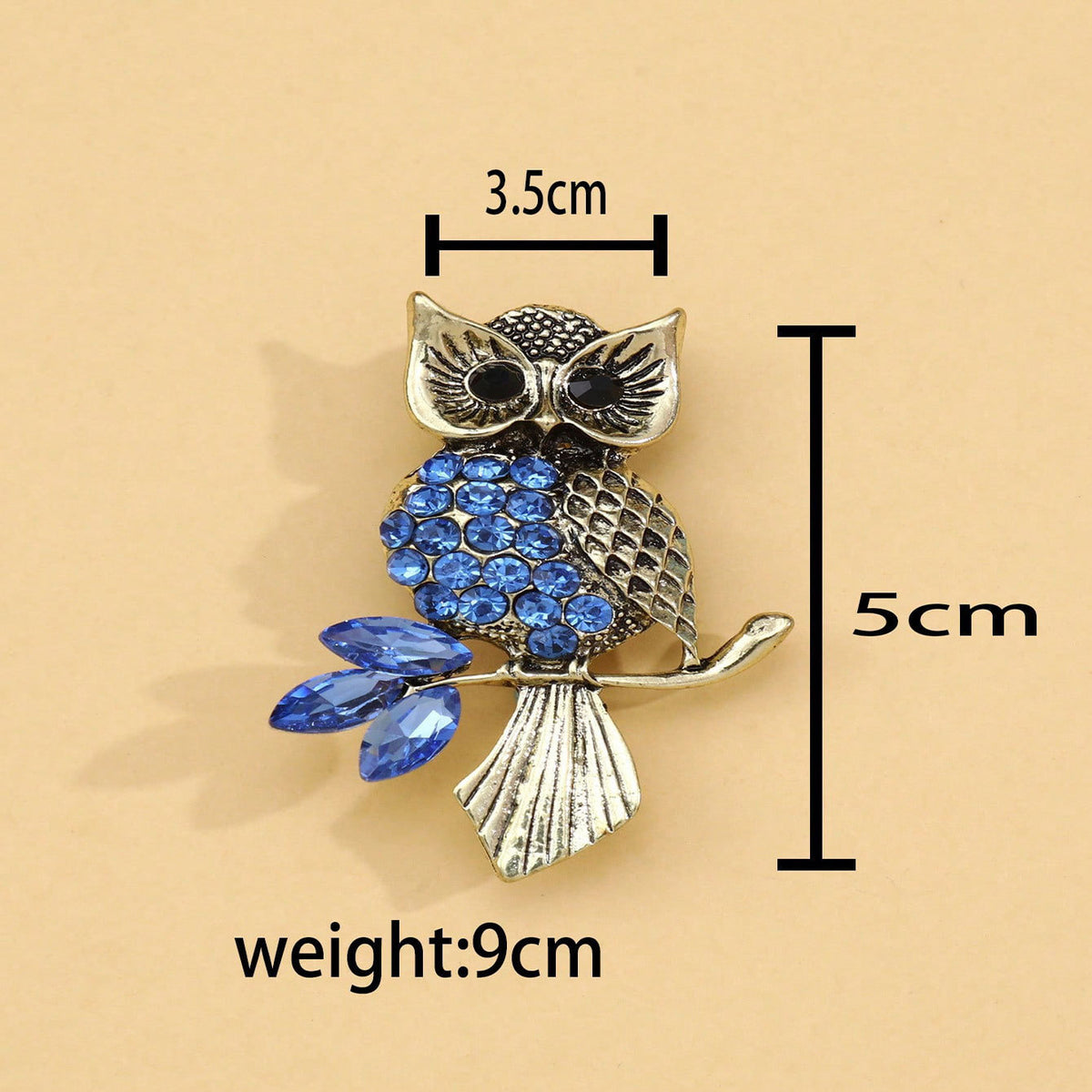 High-quality alloy owl accessory - image 3