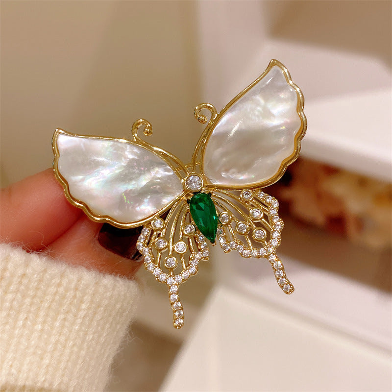 Electroplated Green Butterfly Detail - Image 7