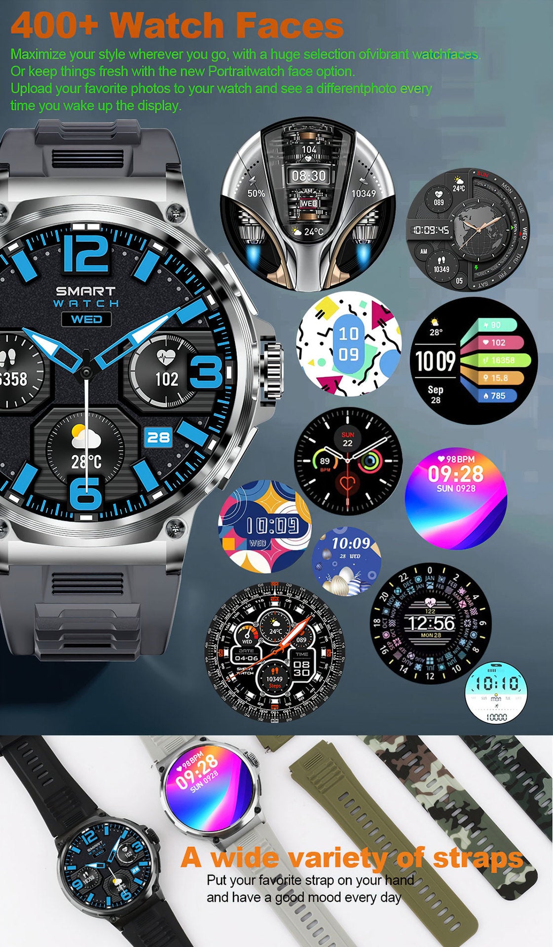 V69 Smartwatch displaying sport tracking mode