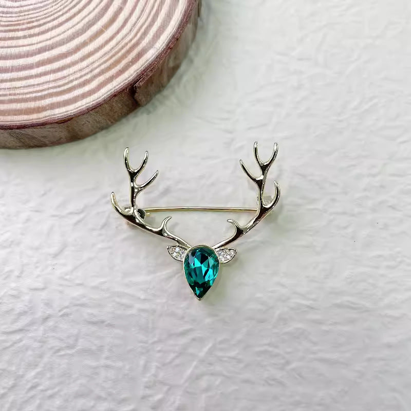 Back view of crystal antler pin image 5