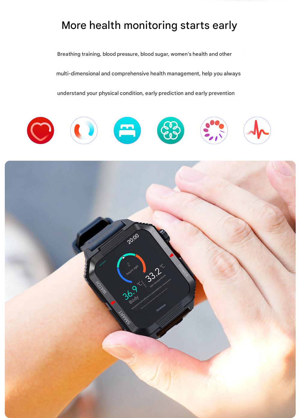 Close-up of smartwatch with touchscreen