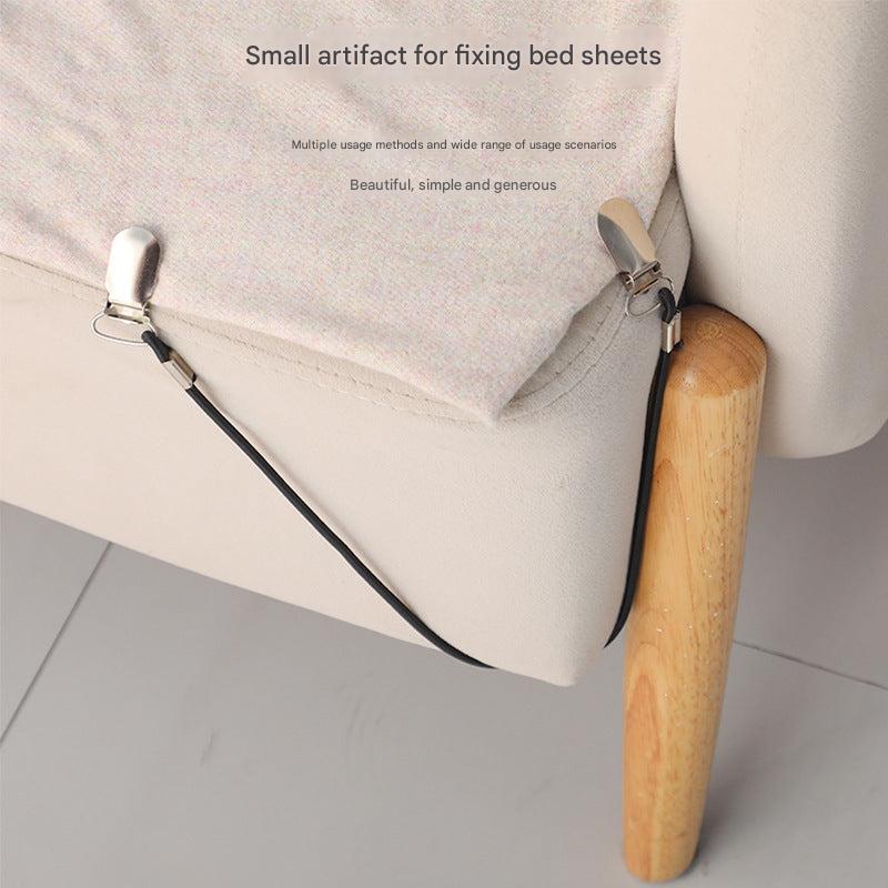 Slip resistant clamp for sofa covers