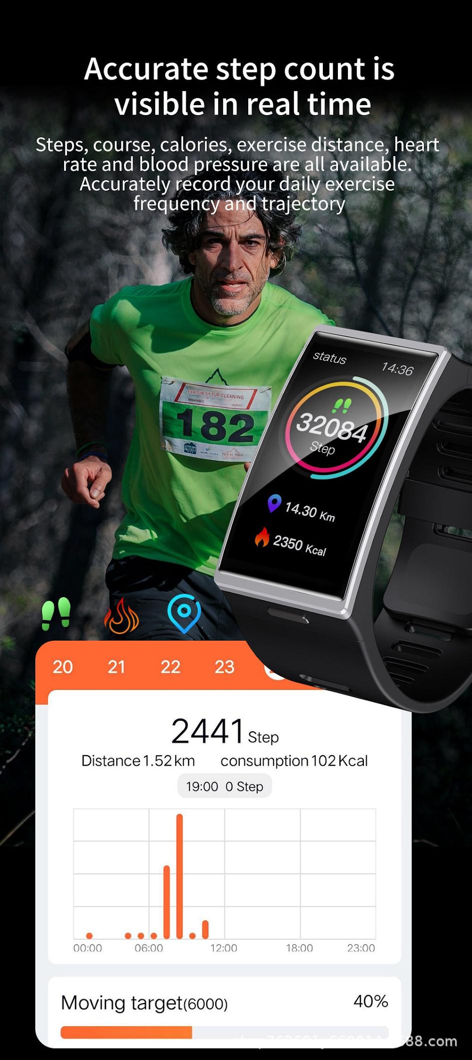 DM12 smartwatch on wrist