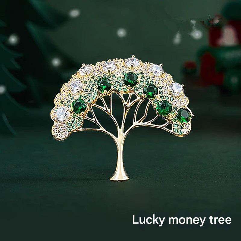 Elegant Lucky Tree Brooch Design Image 1
