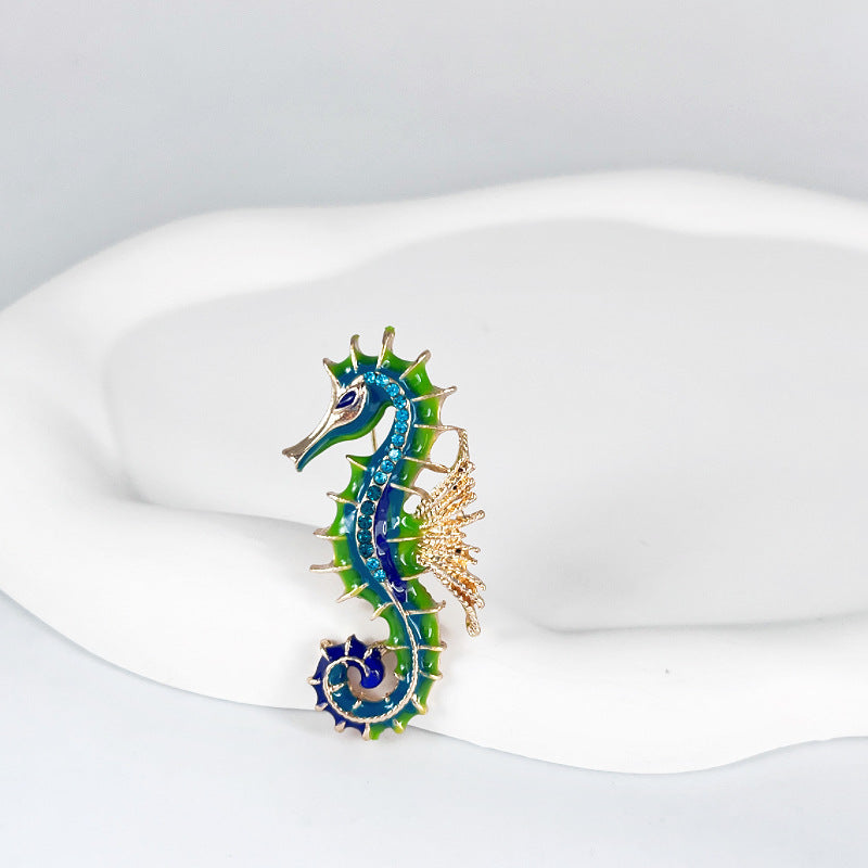 Vintage Seahorse Brooch Pin Image 1