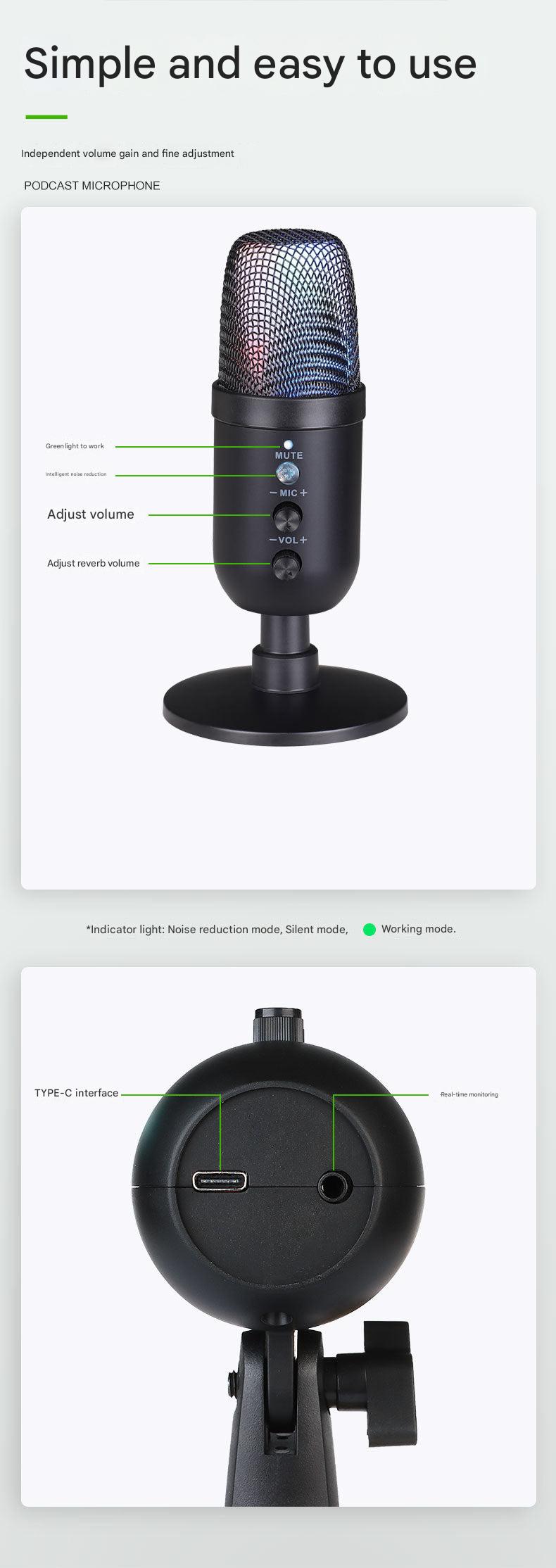 professional USB condenser microphone image