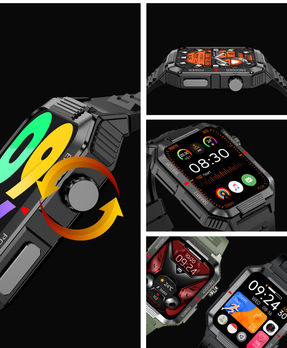Close-up of smartwatch with touchscreen