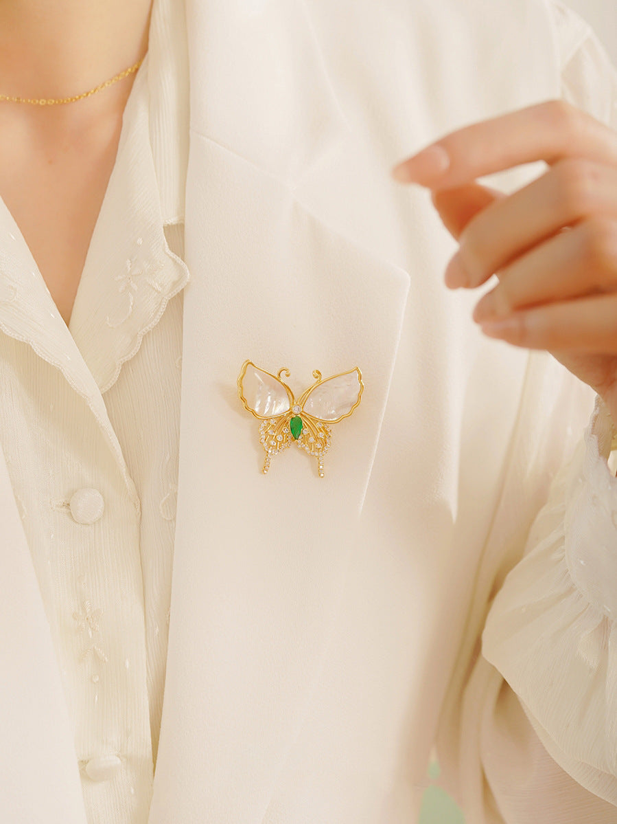 Electroplated Green Butterfly Detail - Image 7