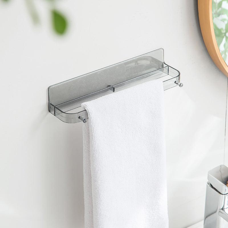 Wall-mounted shoe organizer in bathroom