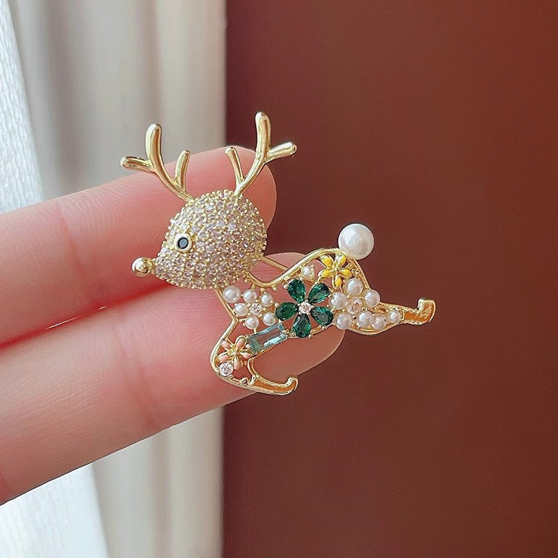 festive animal brooch for holiday fashion
