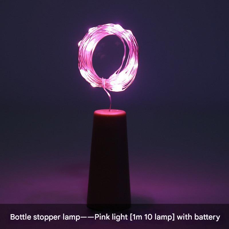 romantic bedroom LED bottle lights warm light