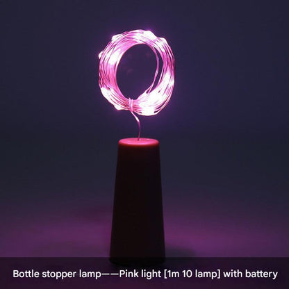 romantic bedroom LED bottle lights warm light