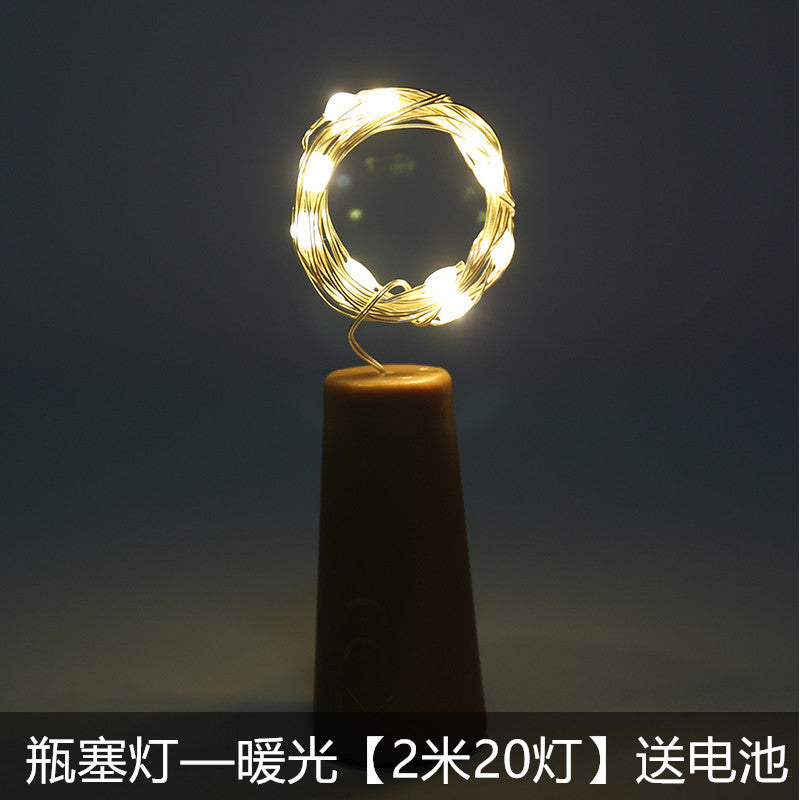 LED fairy lights bottle cap green decoration