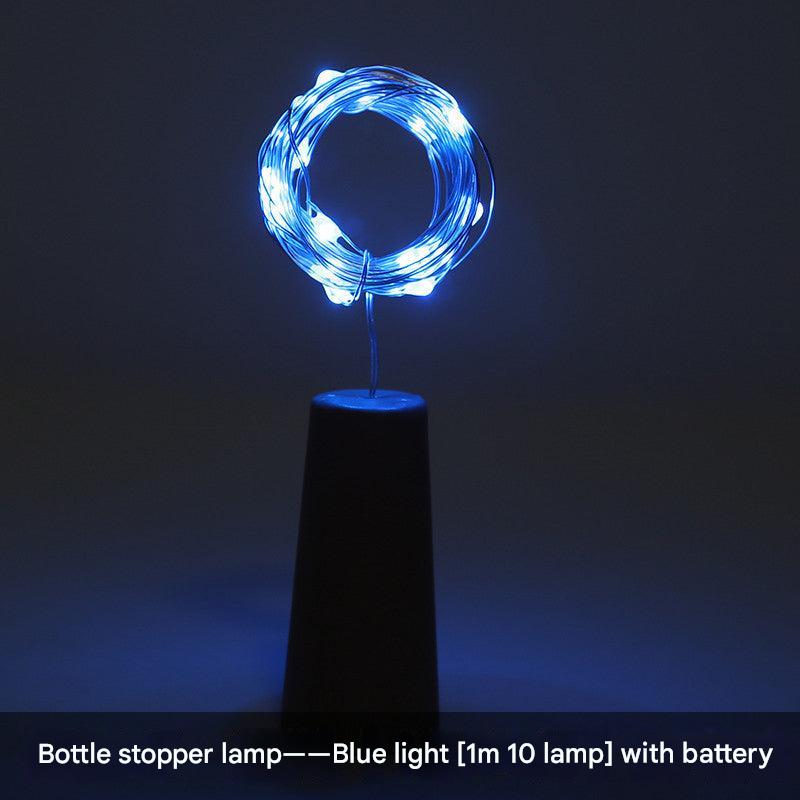 waterproof bottle stopper LED lights cool blue