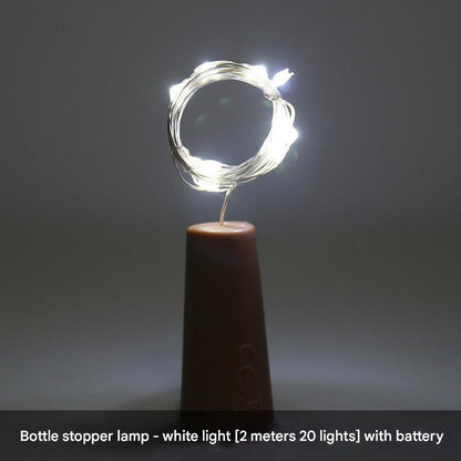 cozy indoor bottle LED fairy lights white