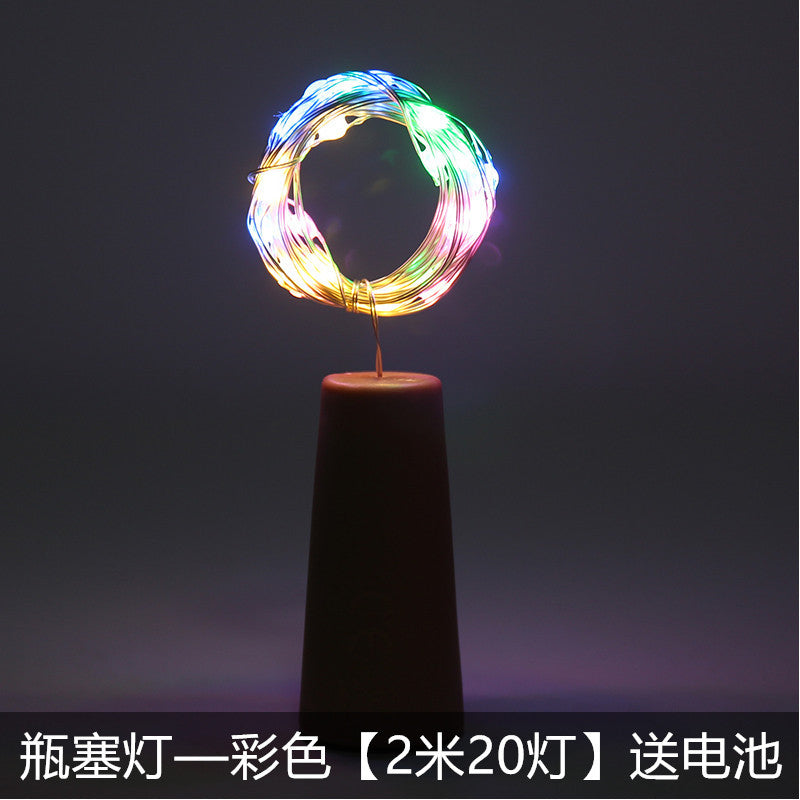battery-powered decorative bottle light pink