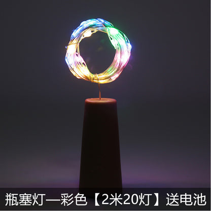 battery-powered decorative bottle light pink