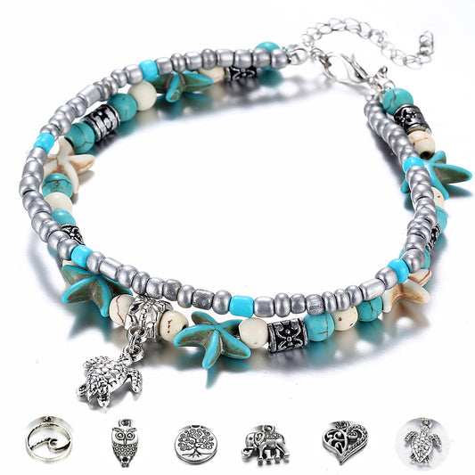 fashion accessory anklet with ocean motifs