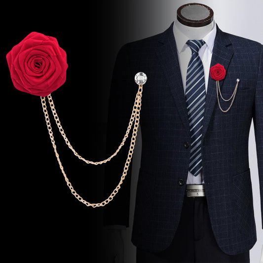 Rhinestone brooch next to fashion accessories