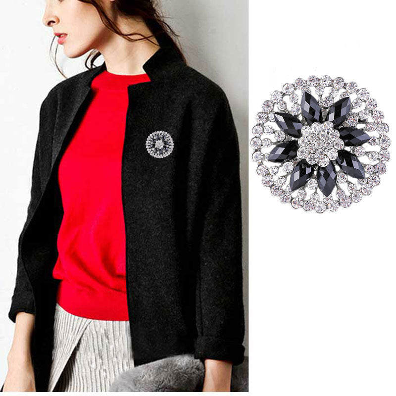 Premium Alloy Flower Brooch Pin Image 4