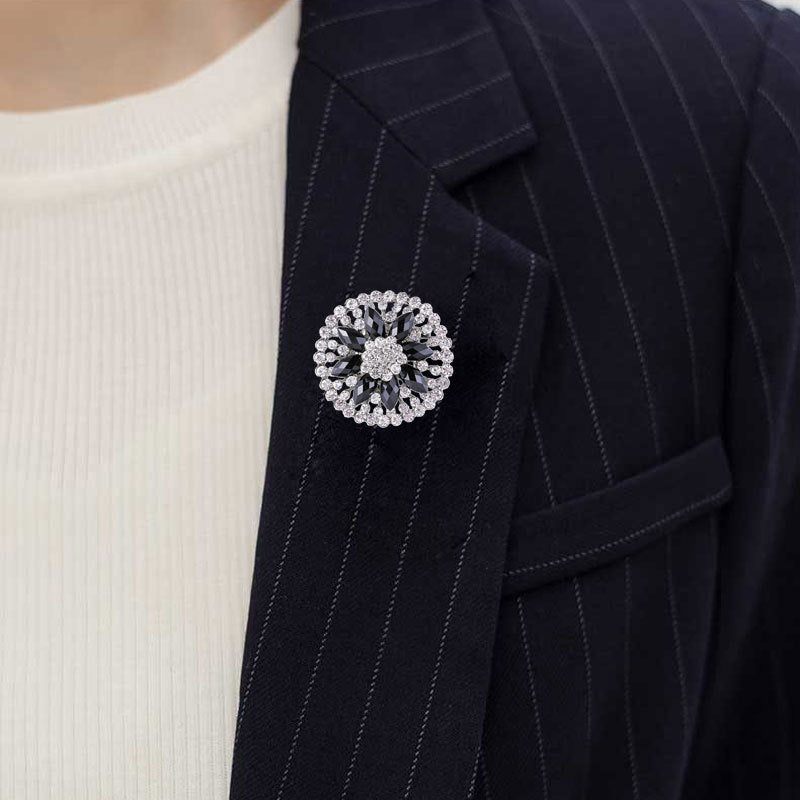 Premium Alloy Flower Brooch Pin Image 5