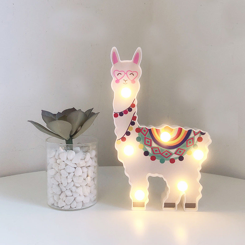battery powered alpaca LED night light