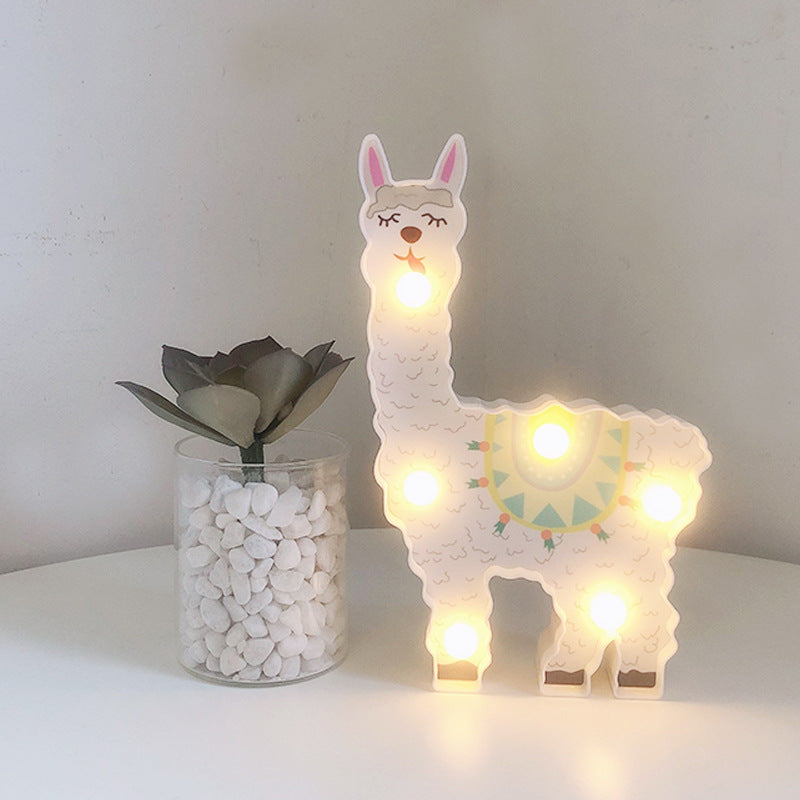event decoration alpaca LED lamp