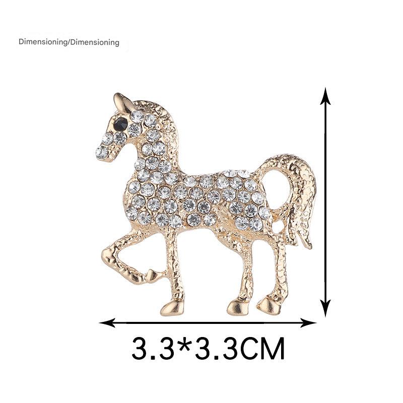 Unisex Rhinestone Brooch on Model