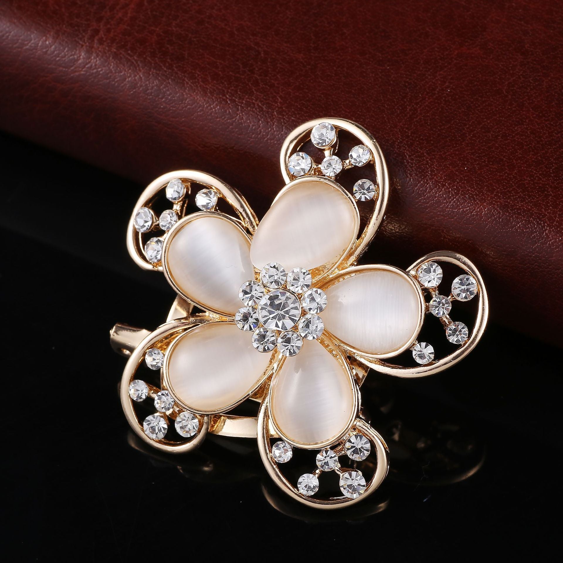Floral Brooch Pin Styled with T-Shirt