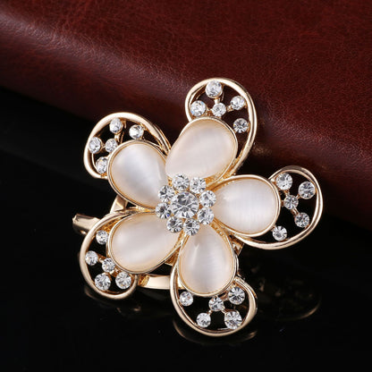 Floral Brooch Pin Styled with T-Shirt