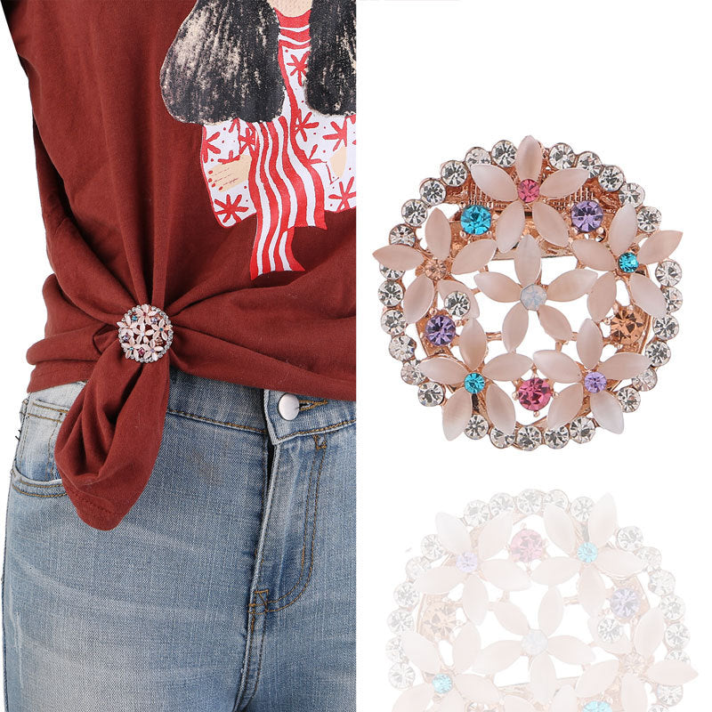 Alloy Rhinestone Brooch with Multi-Color Options
