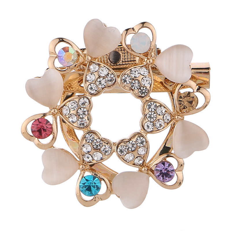 Floral Brooch Pin Styled with T-Shirt