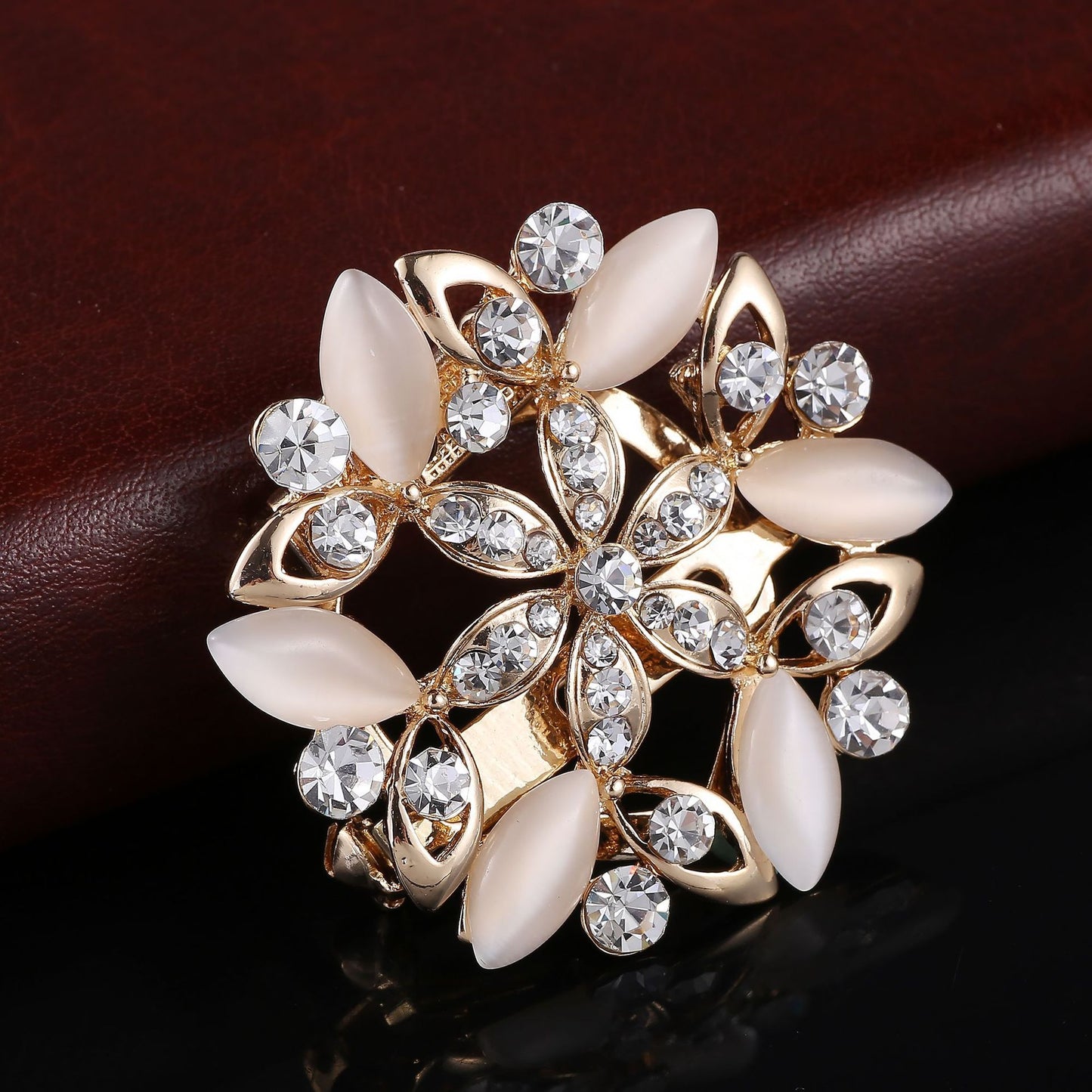 Floral Brooch Pin Styled with T-Shirt
