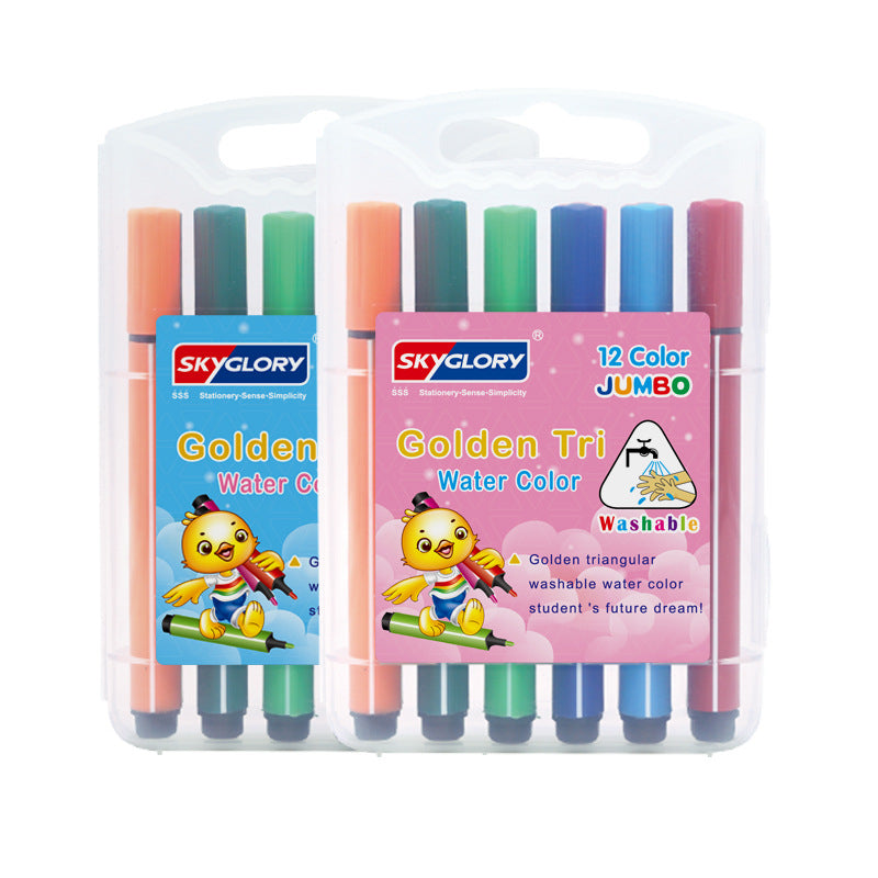 Skyglory 36-Color Children's Watercolor Brush Set – Non-Toxic Art Supplies for Kids' Creativity