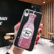 Black beverage bottle