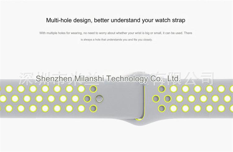 Dual Color Silicone Sport Band for Apple Watch Series 6, 7, 8, SE and Ultra - Comfortable & Durable