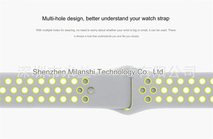 Dual Color Silicone Sport Band for Apple Watch Series 6, 7, 8, SE and Ultra - Comfortable & Durable