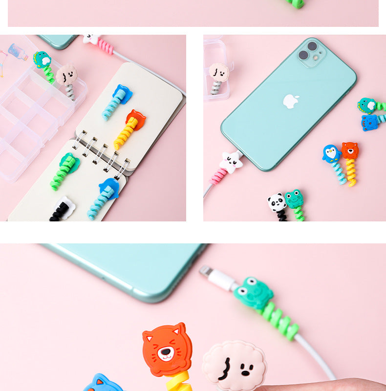 Adorable frog shaped cable wrap