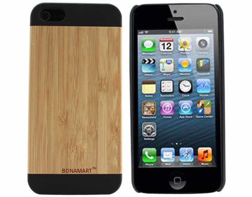 BONAMART Bamboo Wood Plain Style Protective Case For Apple iPhone