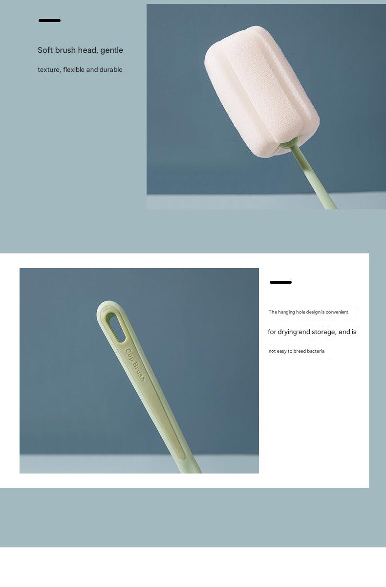 green handle sponge bottle brush